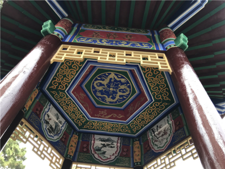 信阳光山县司马府亭子彩绘
