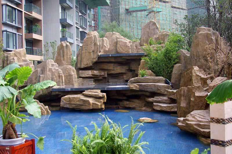 重慶水泥假山塑石面積怎么計算？