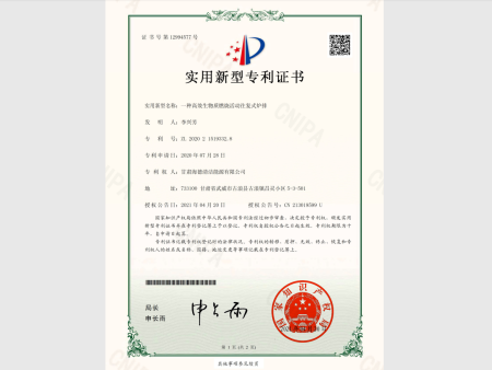 实用新型专利证书