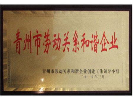 青州市劳动关系和谐企业