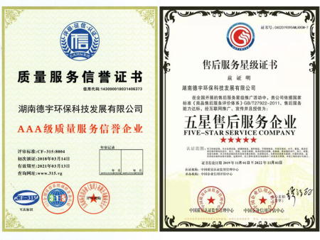 服务质量信誉证书