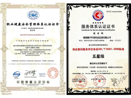 服务体系认证证书