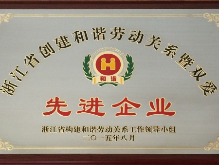 2015浙江省创建和谐劳动关系暨双爱先进企业
