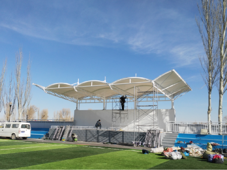 玉門老市區(qū)二中主席臺膜結(jié)構(gòu)工程