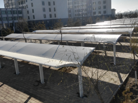 張掖二中新校區(qū)膜結(jié)構(gòu)自行車棚項(xiàng)目