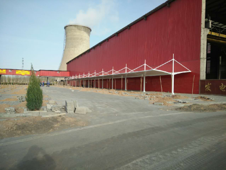 中寧天元錳業(yè)發(fā)電一廠自行車棚膜結(jié)構(gòu)