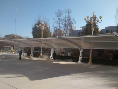 新疆農(nóng)業(yè)廳哈密站自行車棚膜結(jié)構(gòu)工程