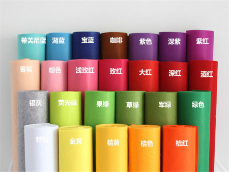 彩色化纖毛氈無紡布