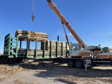 港口卸装木材