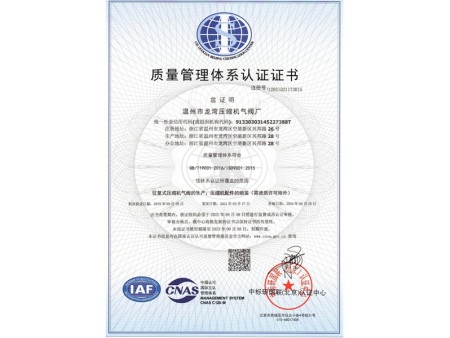 温州市龙湾压缩机气阀厂-QMS-12818Q21173R0S-（中）