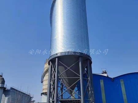 安阳市鑫祐钙业有限公司-10米*20米全钢结构钢板仓