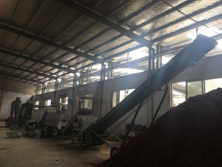 Raw material processing line