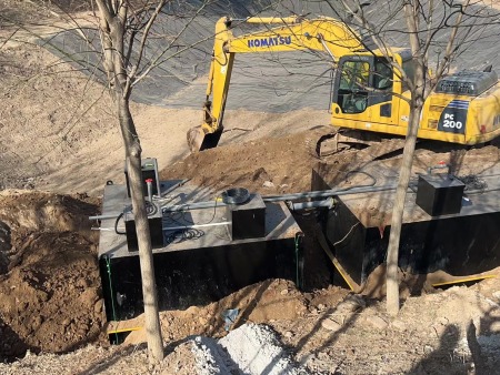 农村生活污水第二站点设备掩埋