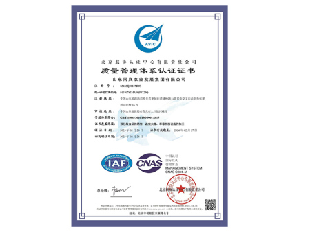 ISO9001质量认证