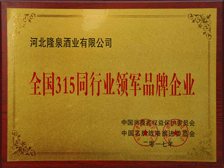 全国315同行业领军品牌企业