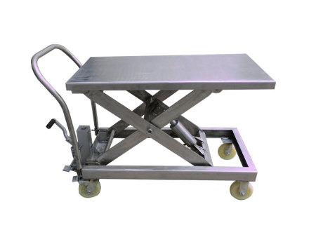 不锈钢脚踏式升降平台车