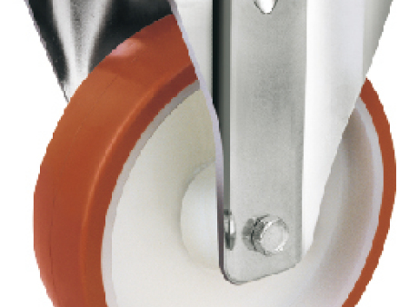 European style medium and heavy duty stainless steel plastic core polyurethane wheels