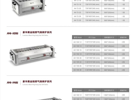 豪华黑金刚燃气烧烤炉