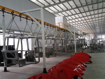 大拖覆件喷漆线