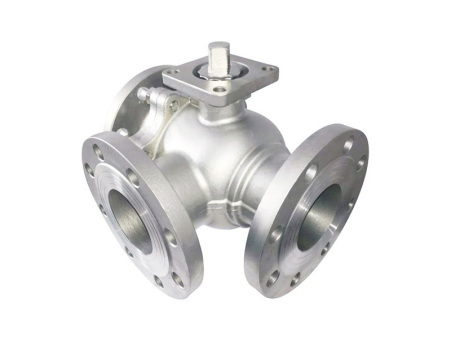 不锈钢高平台法兰三通球阀Q44F-16P