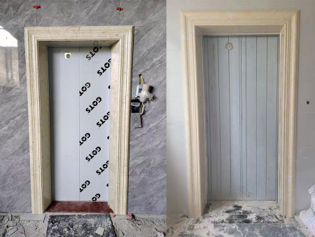 石材天地门套安装案例