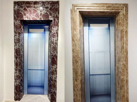 锌合金电梯门套施工案例