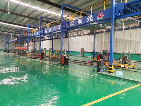 山东泰安-（地轨式）报废车拆解线2