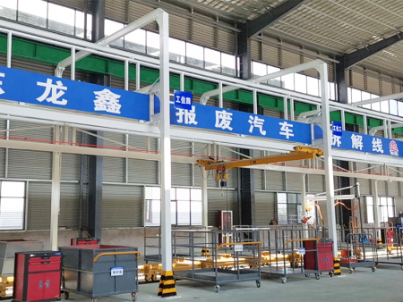 河南焦作案例-（地轨式）报废汽车拆2
