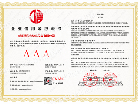 企業信用等級證書
