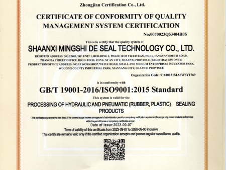 ISO9000认证证书中文版