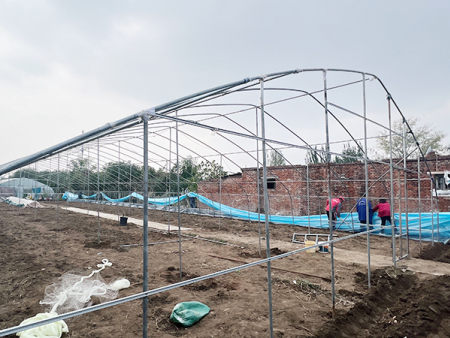 大棚安装现场