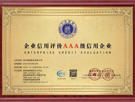 企业信用评级AAA级信用企业