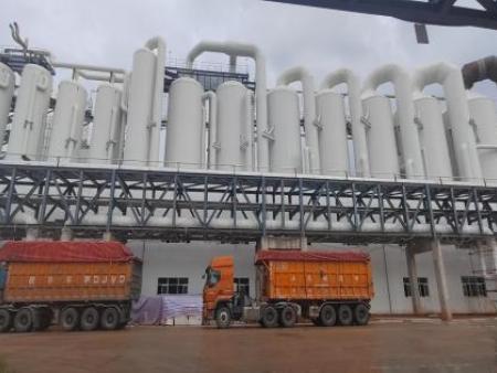 740 tH2O/h, chemical pulp black liquor,7-effect (10-body) plate evaporator 740 tH2O/h, chemical pulp black liquor,7-effect (10-body) plate evaporator