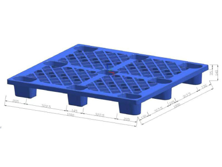 Nine corner grid plastic tray