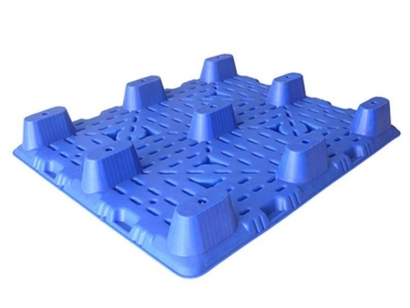 Blow molded nine corner plastic tray