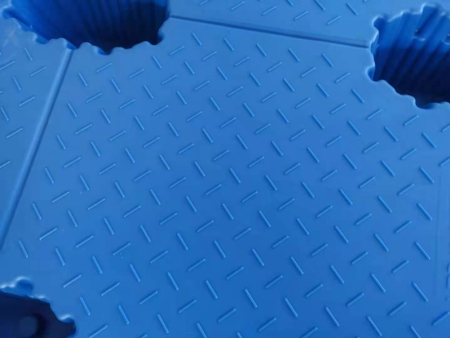 Blow molded nine corner plastic tray