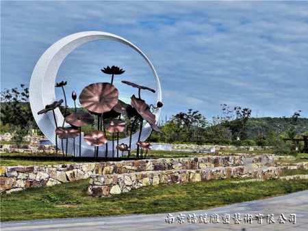 滁州雕塑_荷叶荷花雕塑