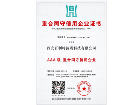 重合同守信用企业证书