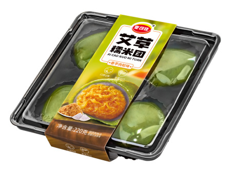 4枚装艾草糯米团黑咸蛋黄肉松味