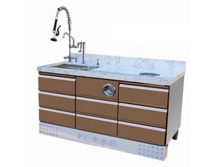 大理石+玫瑰金咖啡操作台