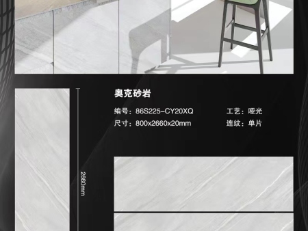 长2600mm宽800mm厚20mm颗粒通体岩板