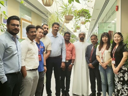 FUJISJ ELEVATOR's trip to the United Arab Emirates won another accolade, and the strength of the double landmark project blossomed!