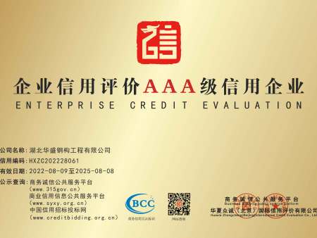 企業信用評價AAA級信用企業