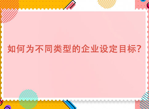 如何为不同类型的企业设定目标？