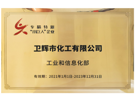 10、衛(wèi)輝化工專精特新小巨人