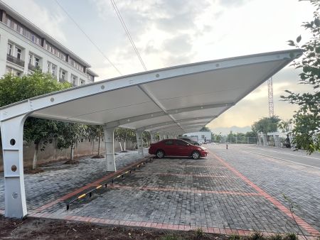 貴州七字形膜結(jié)構(gòu)停車棚