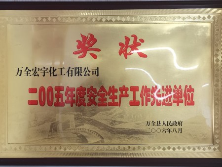 2005安全生产先进单位