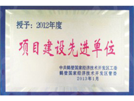 2012項(xiàng)目建設(shè)先進(jìn)單位