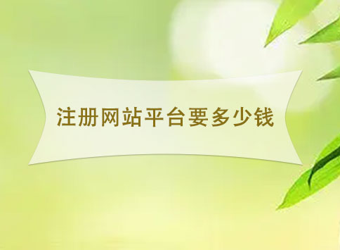 注册网站平台要多少钱?