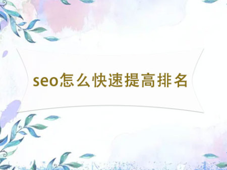 seo怎么快速提高排名?
